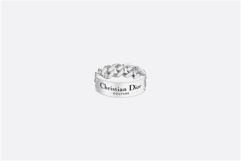 Christian Dior Couture Chain Link Ring Silver